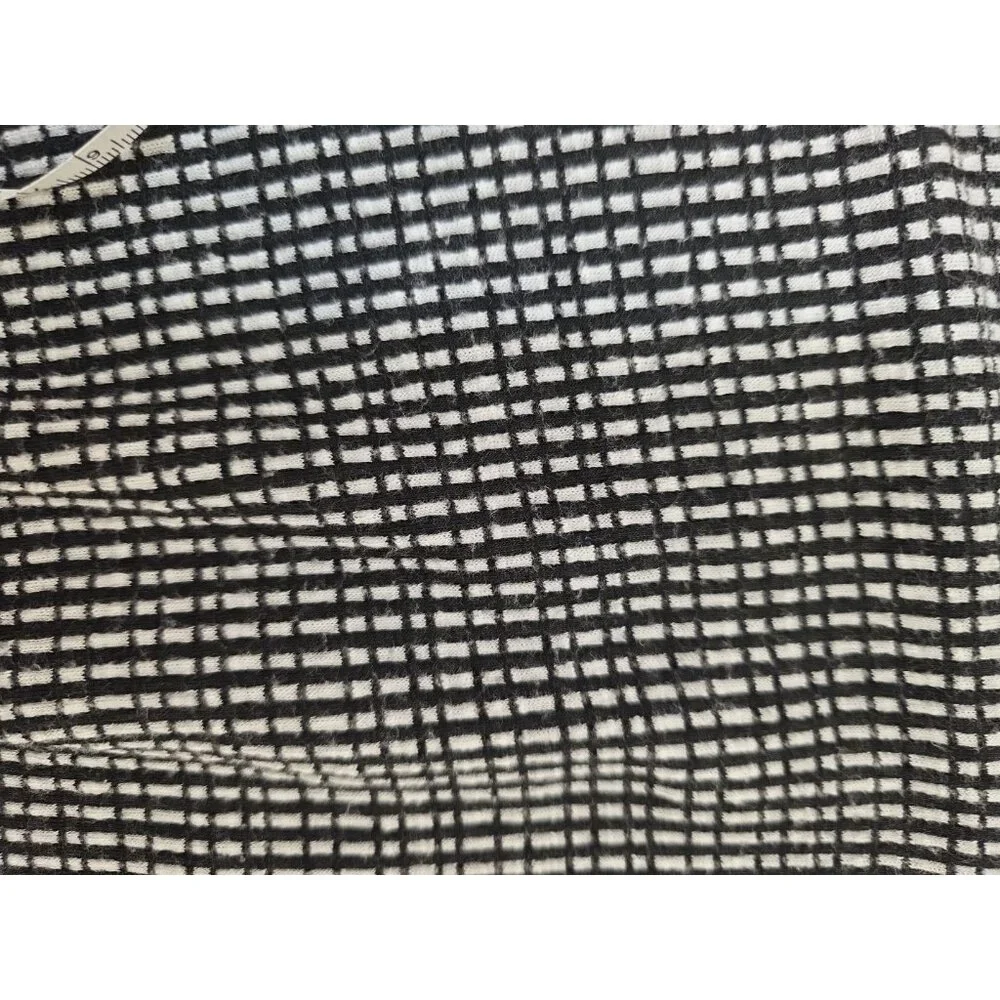 Caution To‎ The Wind Black White Check Belted Short Sleeve Dress Women’s M
